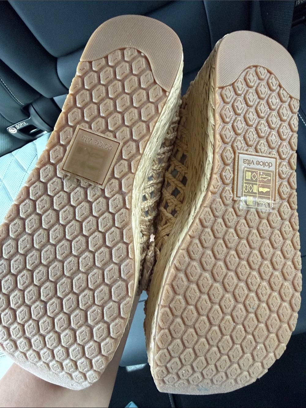 Dolce Vita Braided Raffia Loafers in Natural Tan - Picture 4 of 10